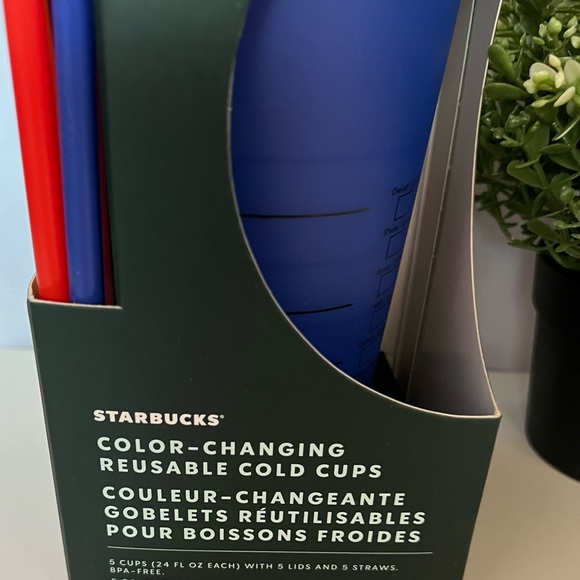 24oz NEW Starbucks Color Changing 4 Pack Reusable Cold Cup Bright Colors Include - Picture 5 of 5